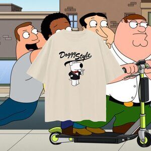 Funny Family Guy Doggy Style Brian Griffin Oversized T Shirt